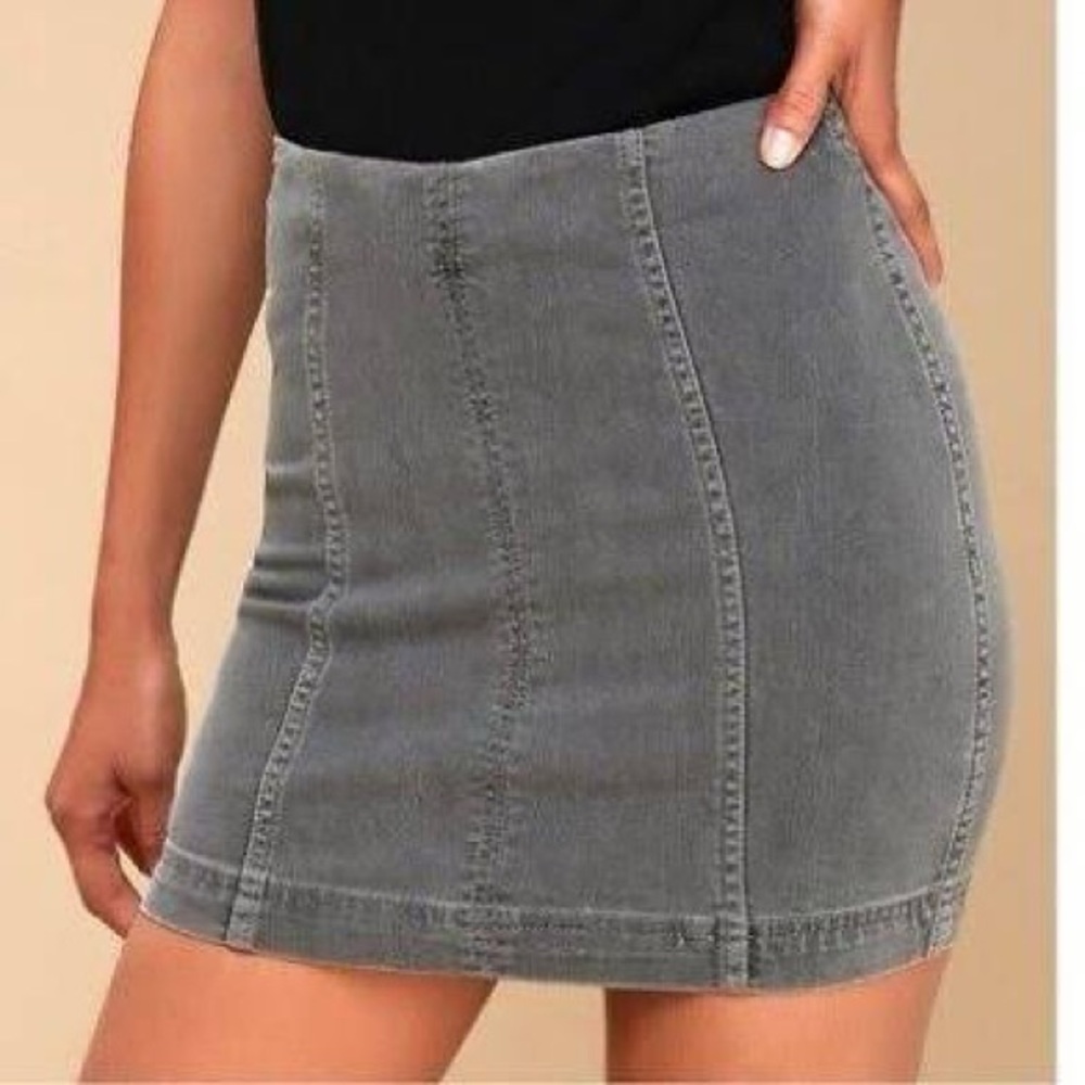 Free People Modern Femme Denim Mini Skirt size 0
